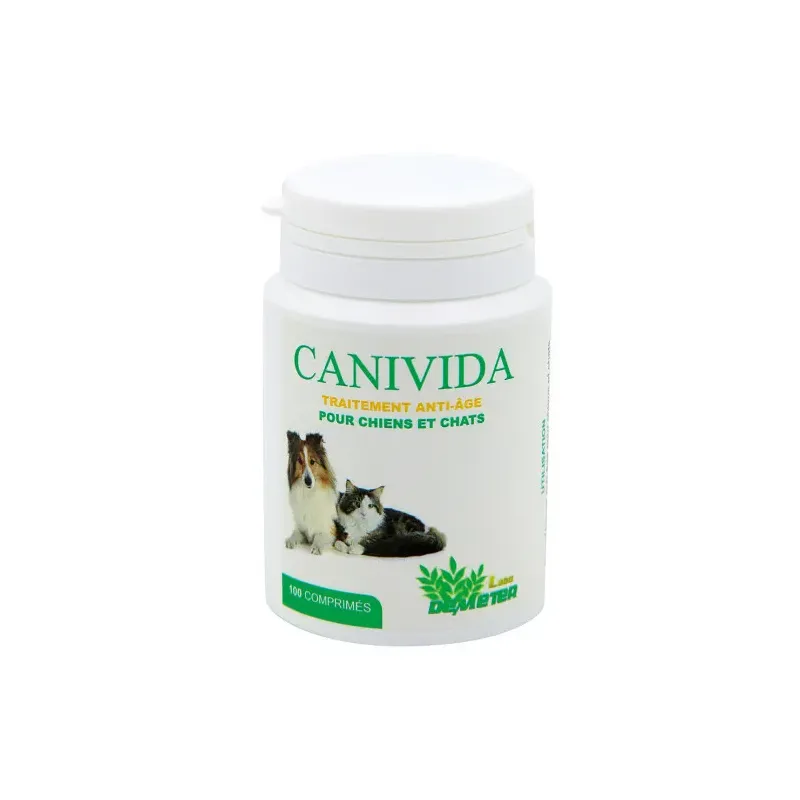 Comprimé anti-âge pour chiens et chats CANIVIDIA 100