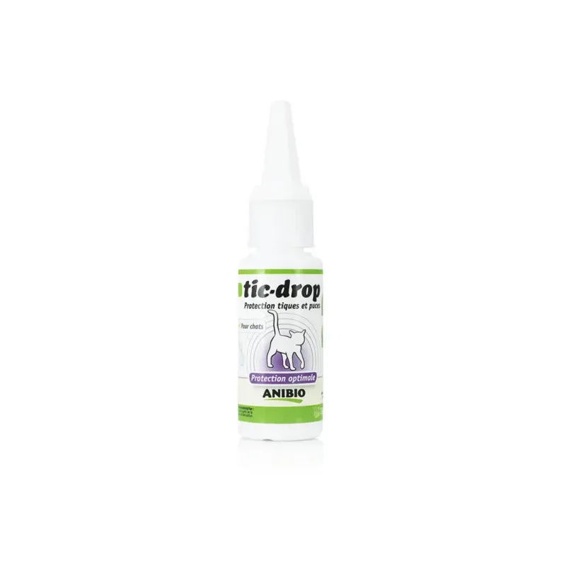 Anti-puce et anti-tique chats TIC-DROP - TIQUES ET PUCES CHATS 30 ML - ANIBIO Anti-puce et anti-tique chats TIC-DROP - TIQUES ET PUCES CHATS 30 ML - ANIBIO