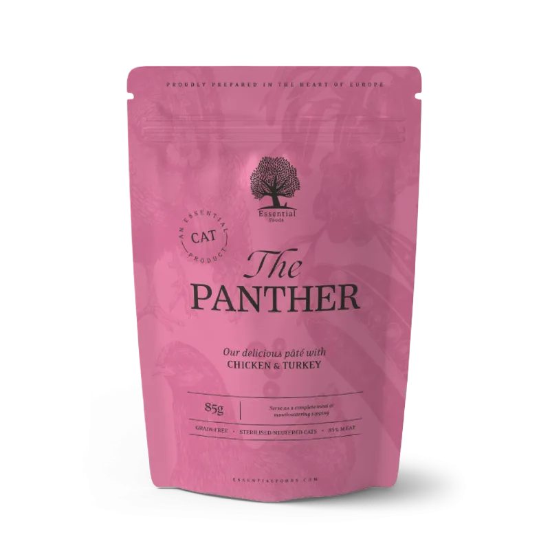 Pâtée ESSENTIAL PANTHER pour chat stérilisés 85g Pâtée ESSENTIAL PANTHER pour chat stérilisés 85g