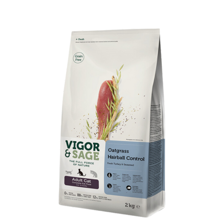 Vigor & Sage Oatgrass Hairball Control – Pour chat adulte...