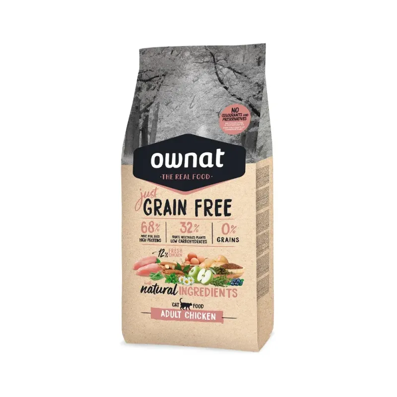 OWNAT - Croquette poulet sans céréales poulet chat adulte