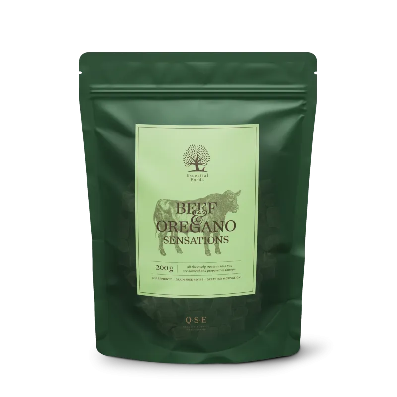 ESSENTIAL FOODS FRIANDISES BOEUF ET ORIGAN SANS CEREALES ESSENTIAL FOODS FRIANDISES BOEUF ET ORIGAN SANS CEREALES