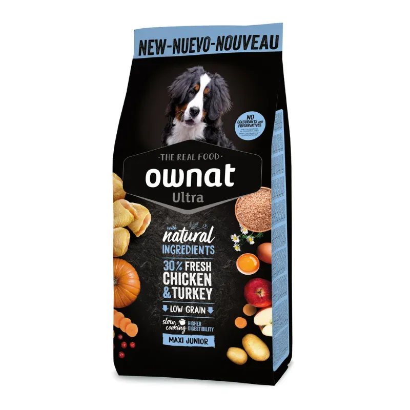 OWNAT ULTRA Maxi Junior Dog – Croquettes poulet frais pour chiot grande race