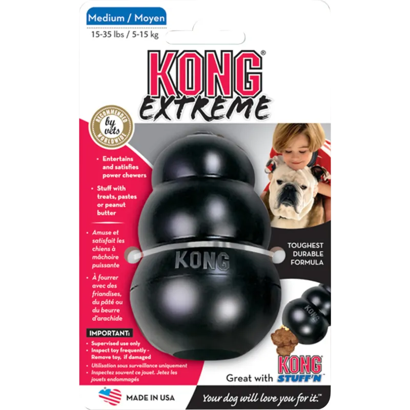 KONG TOY MEDIUM NOIR KONG TOY MEDIUM NOIR