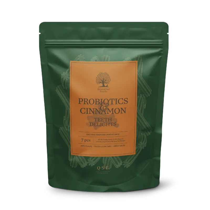 ESSENTIAL PROBIOTICS AND CINNAMON TEETH DELIGHTS