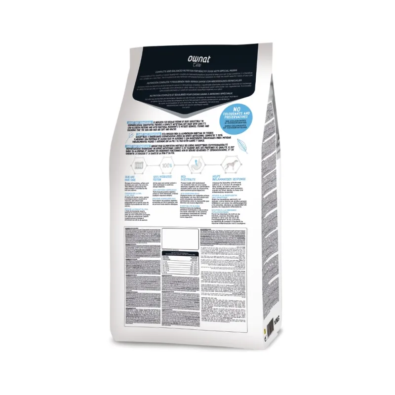 OWNAT CARE DERMATOLOGIC Indiqué pour l’alimentation habituelle des chiens susceptibles d’hypersensibilité dermatologique OWNAT CARE DERMATOLOGIC Indiqué pour l’alimentation habituelle des chiens susceptibles d’hypersensibilité dermatologique