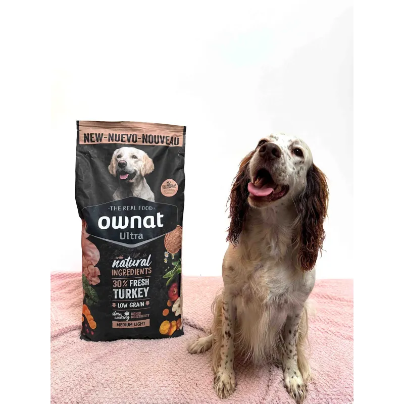 OWNAT ULTRA Medium Light Dog – Croquettes chien adulte race moyenne faible en matières grasses