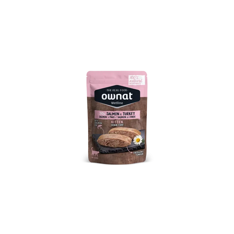 Pâtée chaton Wetline Salmon & Turkey