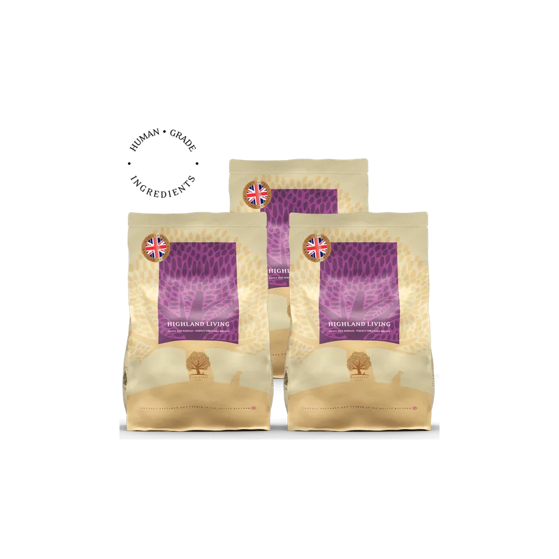 Lot de 3 x 2.5kg HIGHLAND LIVING PETIT CHIEN