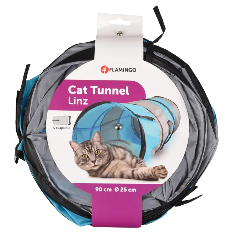 TUNNEL POUR CHAT LINZ 1 TROU 90CM DIAM25CM