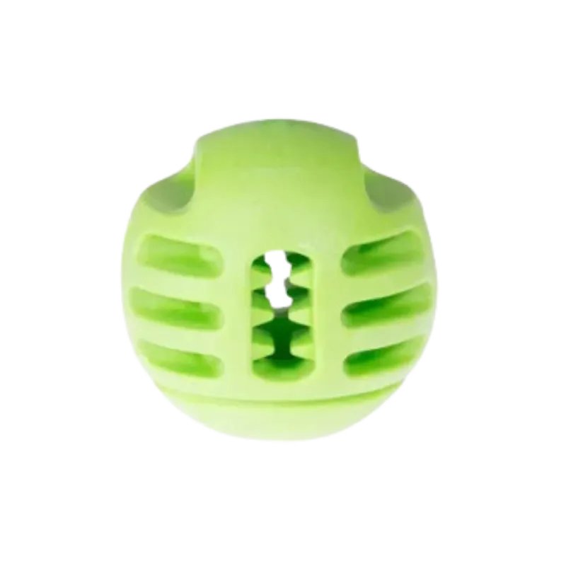 Jouet chien TPR balle verte pomme 8cm