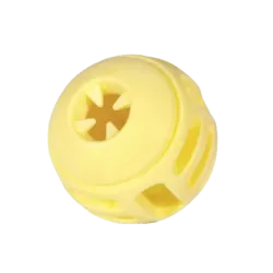 Jouet chien TPR balle jaune vanille 8cm