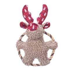 JOUET DE NOEL KROLA RENNE BRUN AVEC CORDE