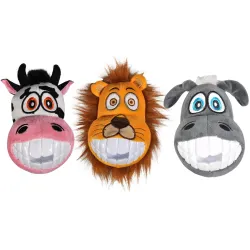 Peluche Thoots Lion 16 cm Vadigran – Jouet porte-friandises pour chien orange