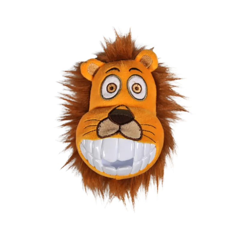 Peluche Thoots Lion 16 cm Vadigran – Jouet porte-friandises pour chien orange
