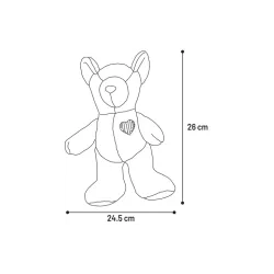 JOUET SOFTO OURS BRUN 24,5x10x26CM