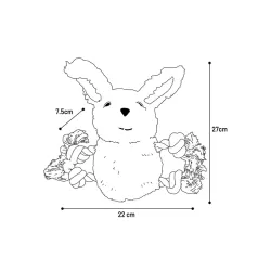 Jouet Rozette Lapin avec corde Rose pour chien