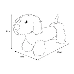 JOUET ROZETTE CHIEN VIEUX ROSE 11x35x18CM