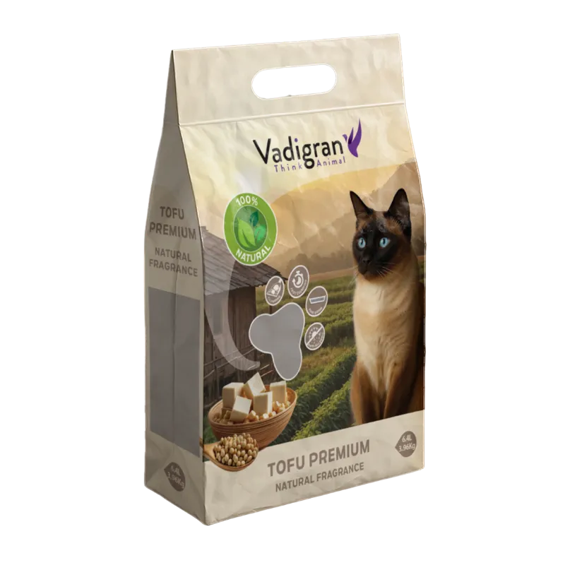 Litière Chat Tofu Premium 3,96kg - Vadigran